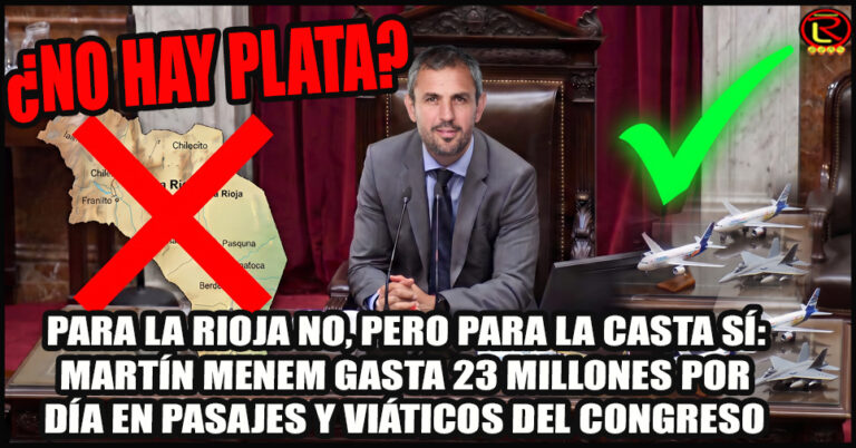 Con la nuestra: Menem despilfarra 8.547 millones para los lujos de la Casta