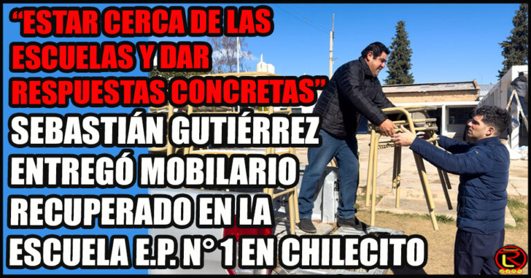 El Diputado chileciteño sigue apostando a recuperar y mejorar las Escuelas