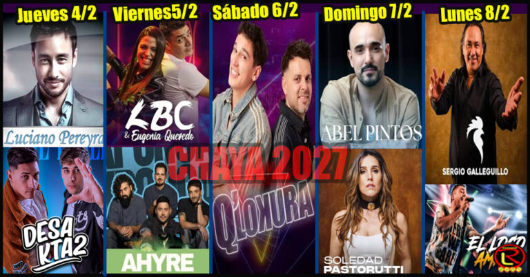 Grilla confirmada de la Chaya día por día, Cazzu y Trueno aún no definieron fecha