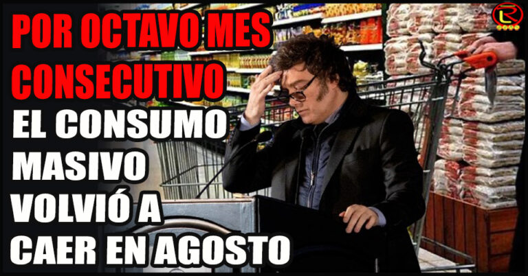 El desplome se dio otra vez en grandes supermercados y comercios de barrio