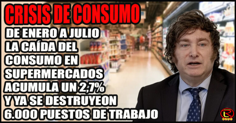 El consumo en los supermercados volvió a caer por séptimo mes consecutivo