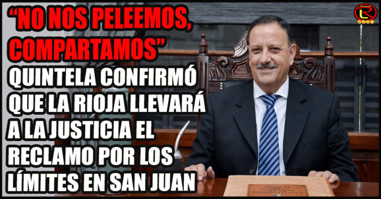 El Gobernador habló en un medio sanjuanino sobre el conflicto con los límites