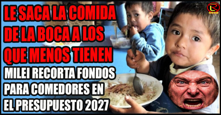 El presupuesto 2027 contempla un ajuste de casi el 10 por ciento para los comedores comunitarios