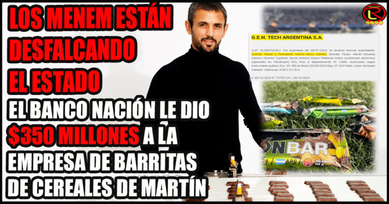 Otra empresa de Martín Menem beneficiada por el Estado