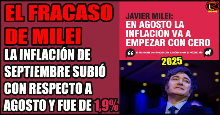 La inflación de septiembre se aceleró, fue de 1,9 por ciento y quedó muy lejos del ‘cero’ prometido por el Presidente