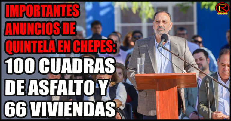 El Gobernador llevó buenas noticias para festejar el 272 aniversario de Chepes