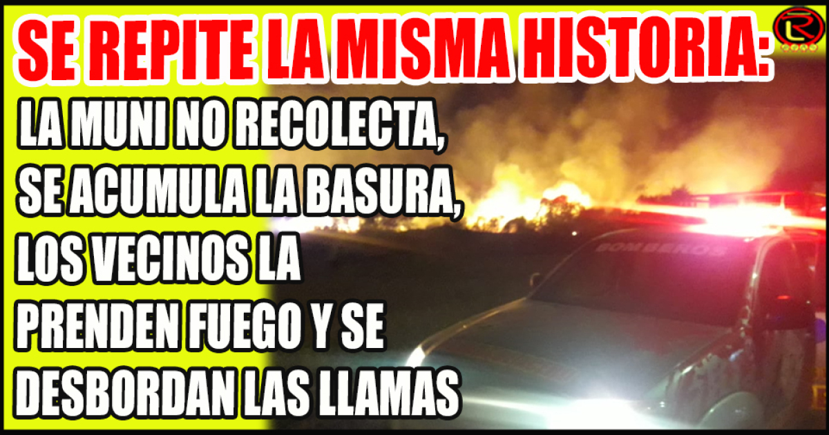Quema de basura provocó incendio en el Barrio Jardín Norte – Riojalibre